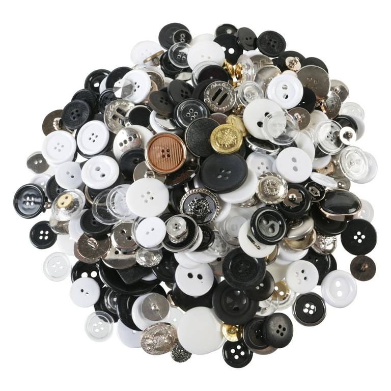 ButtonMode Standard Shirt Buttons 22pc Set Includes 8 Shirt Front Buttons  (11mm or 7/16 in), 7 Sleeve Buttons (10mm or 3/8 in) & 7 Collar Buttons  (9mm