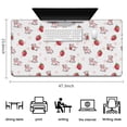 thumbnail image 5 of Long Mouse Pads for Desk,Pink Cow Strawberry Pattern Desk Mats on Top Of Desks, Desk Mouse Pad Extra Large with 3mm Non-Slip Base and Stitched Edge for Gaming,Office,Work,Home 47.3"x23.6", 5 of 6