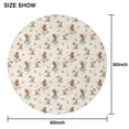 thumbnail image 6 of Beige Fairy Mushroom Pattern Round Tablecloth 60"x60",Wrinkle Wipeable Table Cloth for Kitchen Dining Room Picnic Patio Party, 6 of 6