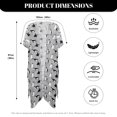 thumbnail image 5 of HELLHERO Penguin Pattern Swimsuit Cover ups Kimono Polyester Casual Free Size Long Kimono Swimsuit Cover Up for Women, 5 of 5