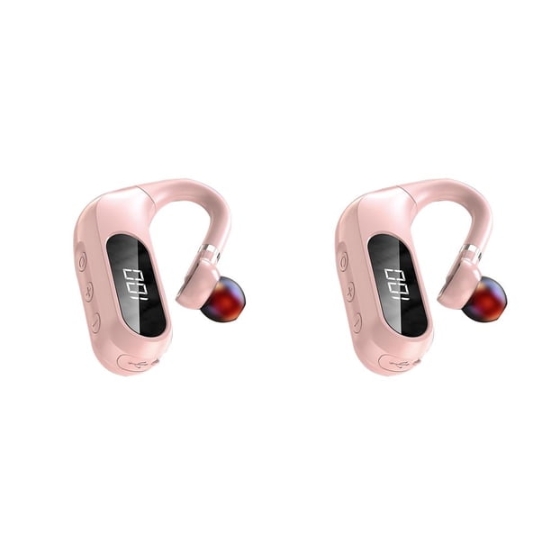Bearachild Auriculares inalámbricos 5,0 TWS, auriculares bluetooth, auriculares impermeables, auriculares deportivos para Huawei, Iphone, OPPO, Xiaomi, rosado 2piezas