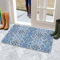 thumbnail image 5 of Bohemian Flower Blue Door Mat Welcome Door Mat for Front Door, Home Entrance, Yard, Floor, Patio, Non Slip Spring Summer Welcome Mat Indoor Outdoor Doormat 0"*", 5 of 6