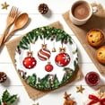thumbnail image 5 of ShaoXinWan Christmas Decorations Indoor Outdoor, Brightly Printed Disposable Yearly Tableware Collection, Party Dinnerware Set for Yearly Dinner Gathering, 5 of 6