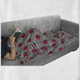 thumbnail image 6 of Teen Room Soft Flannel Fleece Throw Blanket, Abstract Geometric Minimalist Lines and Square Cubes Print, Cozy Plush for Indoor and Outdoor Use, 50" x 60", Magenta Black and White, by Ambesonne, 6 of 6