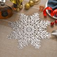 thumbnail image 2 of Vinyle Sets de Table Métalliques de Noël Creux Design, Sets de Table d'Hiver Set de 6, Flocon de Neige Argent, 2 of 5