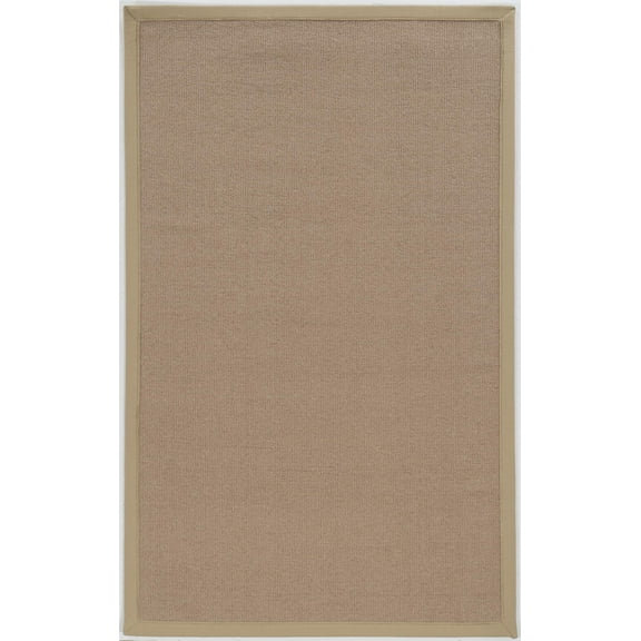 Linon Empire Machine Tufted Wool 5'x8' Rug in Cork Brown and Beige