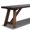 Brown Oak/Black Oak, variant on Grain Wood Furniture Cascais Solid Wood Bench with Farmhouse Base in Brown Oak Top and Base