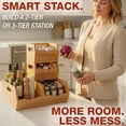 thumbnail image 3 of Homestead Wood Pantry Storage Bins, Stackable Open Front Potato & Onion Storage Baskets, Set of 3, Natural Wood, 3 of 9