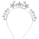 thumbnail image 1 of Diadema con corona de estrellas y tiara de boda, con diamantes de imitación y cristales, ideal como tocado de novia o accesorio para el cabello, 1 of 8