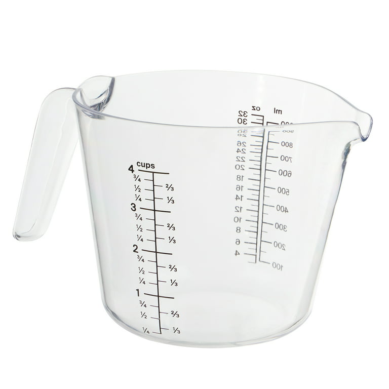 Mainstays 1/4 Cup BPA-Free Plastic Mini Measuring Cup, Black/Transparent 