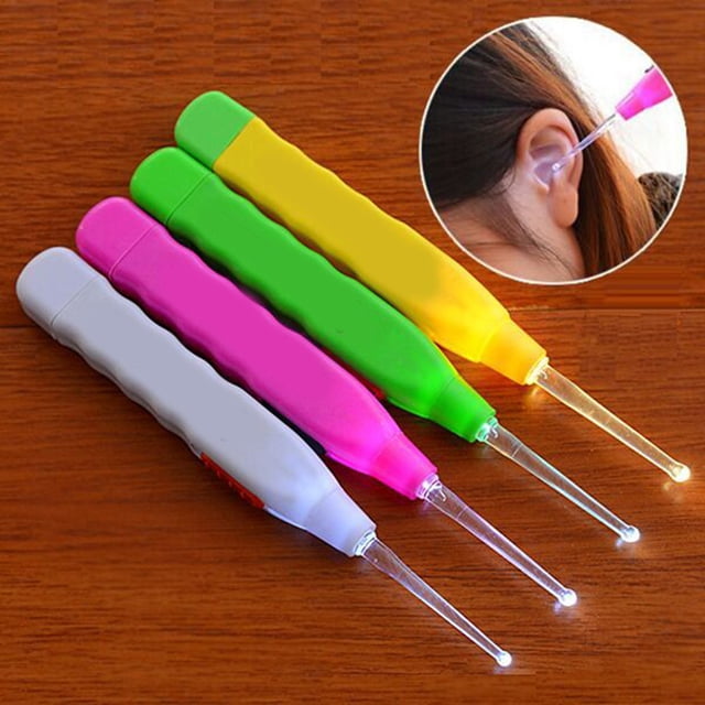 Baby Led Light Ear Cleaning Tool Light Ear Remover Ear Pick Baby LED Light Ear Pick Flashlight Ear Wax Cleaning Tool Remover Device With 3 Ear Spoon For Infant