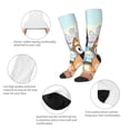 thumbnail image 3 of Masiiu Bluey Print Adult Crew socks, Comfortable Novelty Colorful Patterned, Breathable, Stylish Colorblock for Men Women, 3 of 6