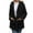 Black, variant on Women Soft Lightweight Button Down Hooded Coat Casual Fall Outerwear with Pockets and Fuzzy Lining L Size Beige