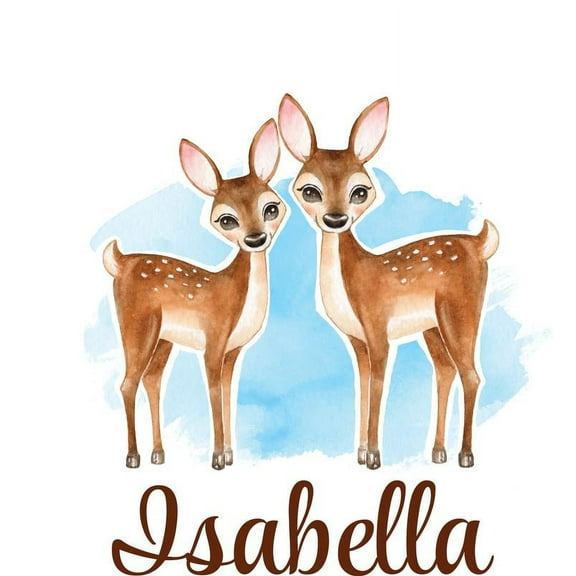 Personalized Name Vinyl Decal Sticker Custom Initial Wall Art Personalization Decor Sticker Deer Animal 10 Inches X 10 Inches