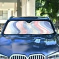 thumbnail image 4 of Yayeee Car Windshield Sun Shade Universal Fit Front Visor Protector, Abstract Pink, 4 of 8