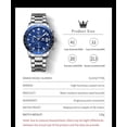 thumbnail image 5 of OLEVS Mens Watches,Big Dial Watches for Men Chronograph Stainless Steel Watch with Day Waterproof Analog Quartz Watches for Man Classic Business Wristwatch Luxury Luminous Reloj para Hombre Blue Dial, 5 of 12
