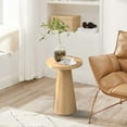 thumbnail image 5 of Small Round Pedestal End Table Fluted Drink Table Martini Table Accent Side Table for Living Room, 5 of 9