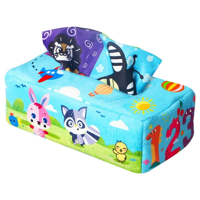 Caja de pañuelos de peluche Sunnimix Juguetes Sensoriales