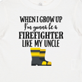 thumbnail image 4 of Inktastic Future Firefighter Like My Uncle Boys or Girls Baby T-Shirt, 4 of 5