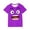 Purple, variant on Boys Lovely Expression Print Short Sleeve T-Shirt Solid Color, Loose Comfortable Graphic Tee for Summer, for 3-10 Years