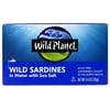 (3 pack) (3 Pack) Wild Planet Sardines in Sea Salt Water, 4.4 oz