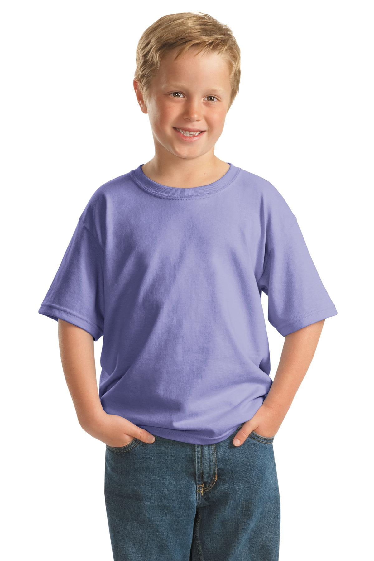 Gildan Gildan Boy's 100 Percent Cotton Short Sleeve Taped Neck TShirt 5000B