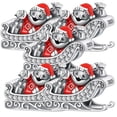 thumbnail image 1 of Papá Noel circonitas XmasClaus02 5Pzas Plata S925 Chapa Separador Fijo Santa con Trineo Plata/Rojo Caja Blanca 3x3cm., 1 of 2