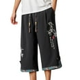 thumbnail image 3 of Tiijoy Men's Loose Fit 3/4 Pants Trendy Drawstring Capri Trousers Casual Cropped Pants, 3 of 8