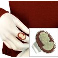thumbnail image 2 of Cameo Cocktail Large Statement Ring Silver Tone Oversized Ladies Adult Female Women, 2 of 4
