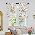 thumbnail image 6 of Kitchen Curtains over Sink for Bathroom Window Cafe Basement Cortinas para Cocina Farmhouse Camper Rv Short Mini Curtain Flower Floral White Summer Elegant Country Rustic Modern Cute - 26×24‘‘, 6 of 6