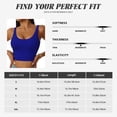 thumbnail image 5 of Uemuo Navy Pattern Women's Sports Bra - High Impact Support, Breathable, and Comfortable Athletic Bra for Running, Yoga, and Workouts, 5 of 9