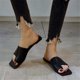 thumbnail image 1 of Verano Mujer Moda Color sólido Zapatillas Sandalias planas Playa Zapatos al aire libre Wmkox8yii  hj789, 1 of 9