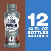 Core Power High Protein Shake, Chocolate, 42g Bottle, 14oz, 12 Pack