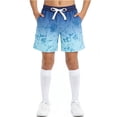 thumbnail image 1 of Niños pantalones de natación para niños con diseño impreso casual, cinco centavos de vacaciones en la playa pantalones cortos de surf de verano, 1 of 8