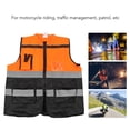 thumbnail image 4 of Chaqueta Reflectante, Chaleco Reflectante De Seguridad Con Diseño De Cremallera Naranja XL Para Patrulla De Seguridad Pública, 4 of 7