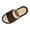 Brown, variant on Tqyyweavej Terry Cloth Open Toe Slippers for Women Memory Foam Slip On House Slippers Color Block Comfy Corduroy Indoor Outdoor Shoes