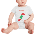 thumbnail image 2 of Lebanon Map Flag Cute Baby Clothes Unisex (White, 18-24 Months), 2 of 5