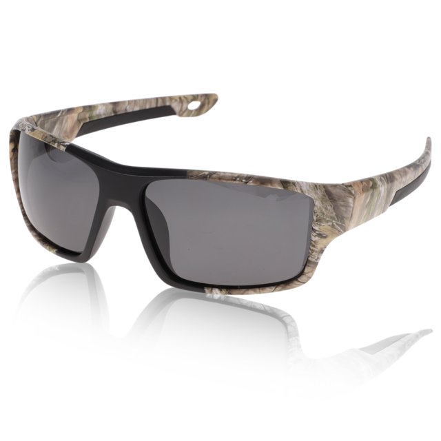 Gafas de montar para motocicleta Unique Bargains 1 Pc Antideslumbrantes Triacetato de celulosa PC UV400 Gafas de sol de ciclismo con lente gris oscuro y marco de marca de agua de hojas amarillas