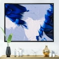 thumbnail image 2 of Designart 'Abstract White and Blue Grey Waves' Modern Framed Canvas Wall Art Print, 2 of 5