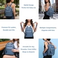 thumbnail image 6 of Sunyuer PU Leather Stylish Travel Backpack - Lightweight and Multi Pockets Sports Yoga Bag for Commuting, 6 of 7
