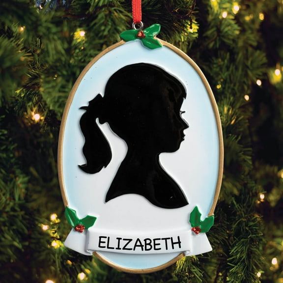 Personalized Girl Silhouette Ornament