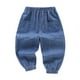 thumbnail image 1 of Odeerbi 2-10 Años Niños Niñas Pantalones Vaqueros Jogger Color Sólido Cintura Media Vaqueros Con Bolsillo, 1 of 8