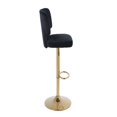 thumbnail image 4 of Topcobe Velvet Bar Stools Set of 2 Counter Height Bar Stools Velvet Upholstered with Back, Black, 4 of 10