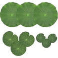thumbnail image 1 of Paquete de 9 hojas de loto de espuma flotantes artificiales | decoraciones de tapete de nenúfar, verde | Perfecto para estanques de patio., 1 of 5