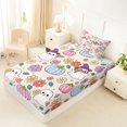 thumbnail image 4 of Manfei Funny Ghosts Flowers Twin Sheets,Happy Halloween Bedding,Pink,3-Piece,1 Fitted Sheet and 1 Pillowcase, 4 of 6