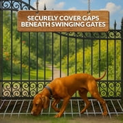 Dig Defence Original Gate Plate with 2 Fence Panels 2 Pk Dog Digging Deterrent and Fence Gap Filler