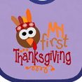 thumbnail image 4 of Inktastic My 1st Thanksgiving Cute Turkey with Feathers Boys or Girls Baby Bib, 4 of 4