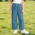 thumbnail image 5 of Vividxx Pants For Girls Kids Girls Long Pants Baggy Elastic Waist Basic Trousers Casual Joggers Streetwear Trousers 13-14 Years, 5 of 5