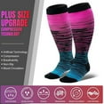 thumbnail image 5 of Vorkoi Plus Size Compression Socks Wide Calf for Women & Men 20-30 mmhg-Extra Wide Calf Knee High Support Socks for Nurse, 5 of 6