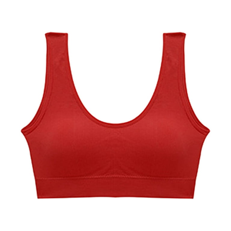 eczipvz Womens Lingerie Women Full Cup Thin Underwear Plus Size Wireless  Sports Bra Lace Bra Cover Cup L Size Vest Bras Red,XXL